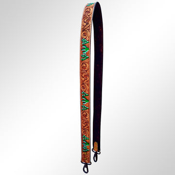 American Darling ADSTR101 Hand Tooled Genuine Leather Crossbody Handle Strap For Bags